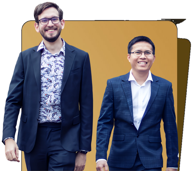 Les fondateurs de Be Creative, agence web à Fribourg